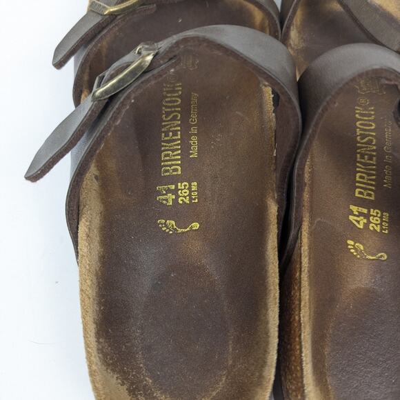 Birkenstock Brown Oiled Leather Mayari Sandals Size 41 - Picture 9 of 9